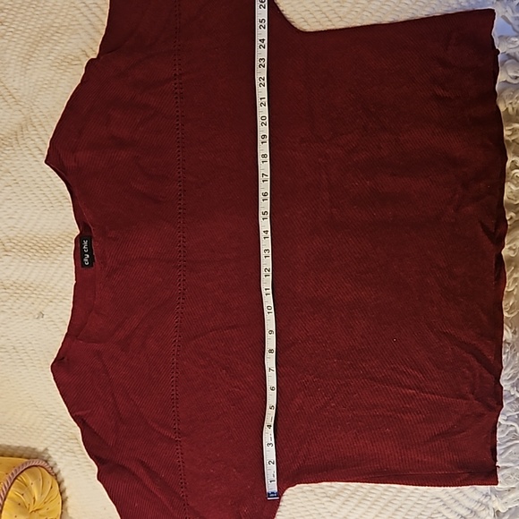 City Chic 16w, Lightweight wool + acrylic Plum Sweater. Great cond. - Picture 4 of 8